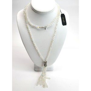 Monet Crystal Iridescent Beaded Necklace with Rhinestone Accent Fashion DH487